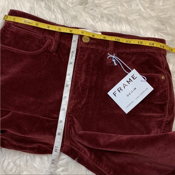FRAME Le High Skinny velveteen jeans slacks pants in Pinot color size 27 - Picture 6 of 10
